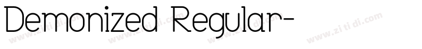 Demonized Regular字体转换